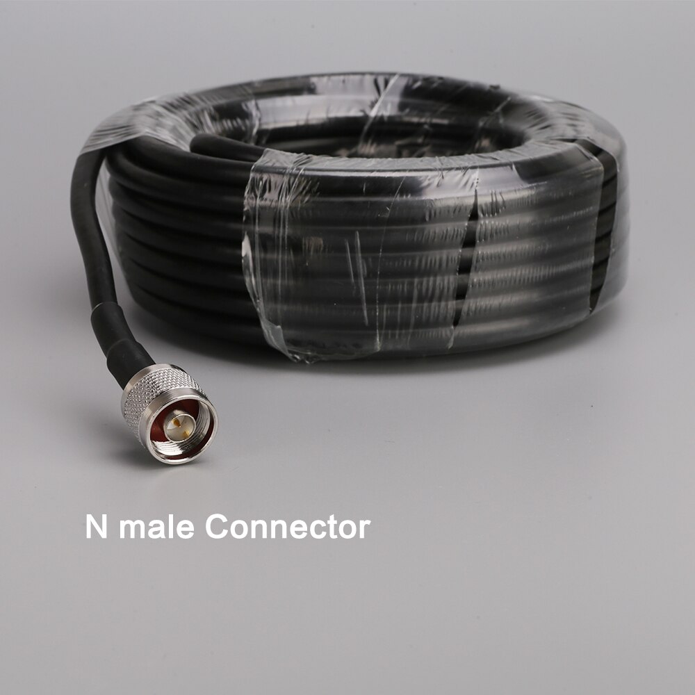 Cable Coaxial RG6 5D para amplificador de señal de teléfono móvil, conector Coaxial de baja pérdida de 50ohm, N, macho a N, 10 metros