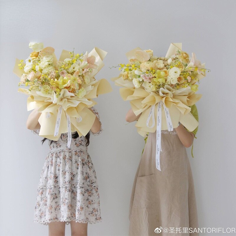 Wrapping Paper Flower Wrapping Paper Solid Color Paper Flower Bouquet Wrapping Ouya Paper Tide