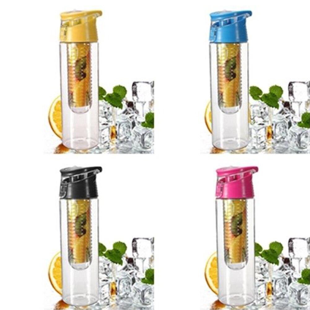 Draagbare kampeersport citroensap fruit infuser waterfles 800ml