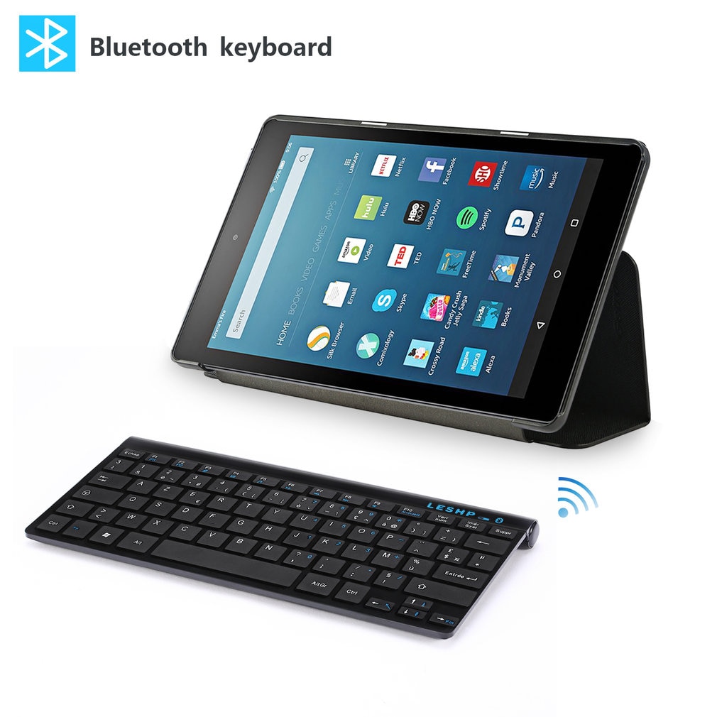 Universal Compact Durable Slim Portable Wireless 3.0 Keyboard with Built in Rechargeable Battery