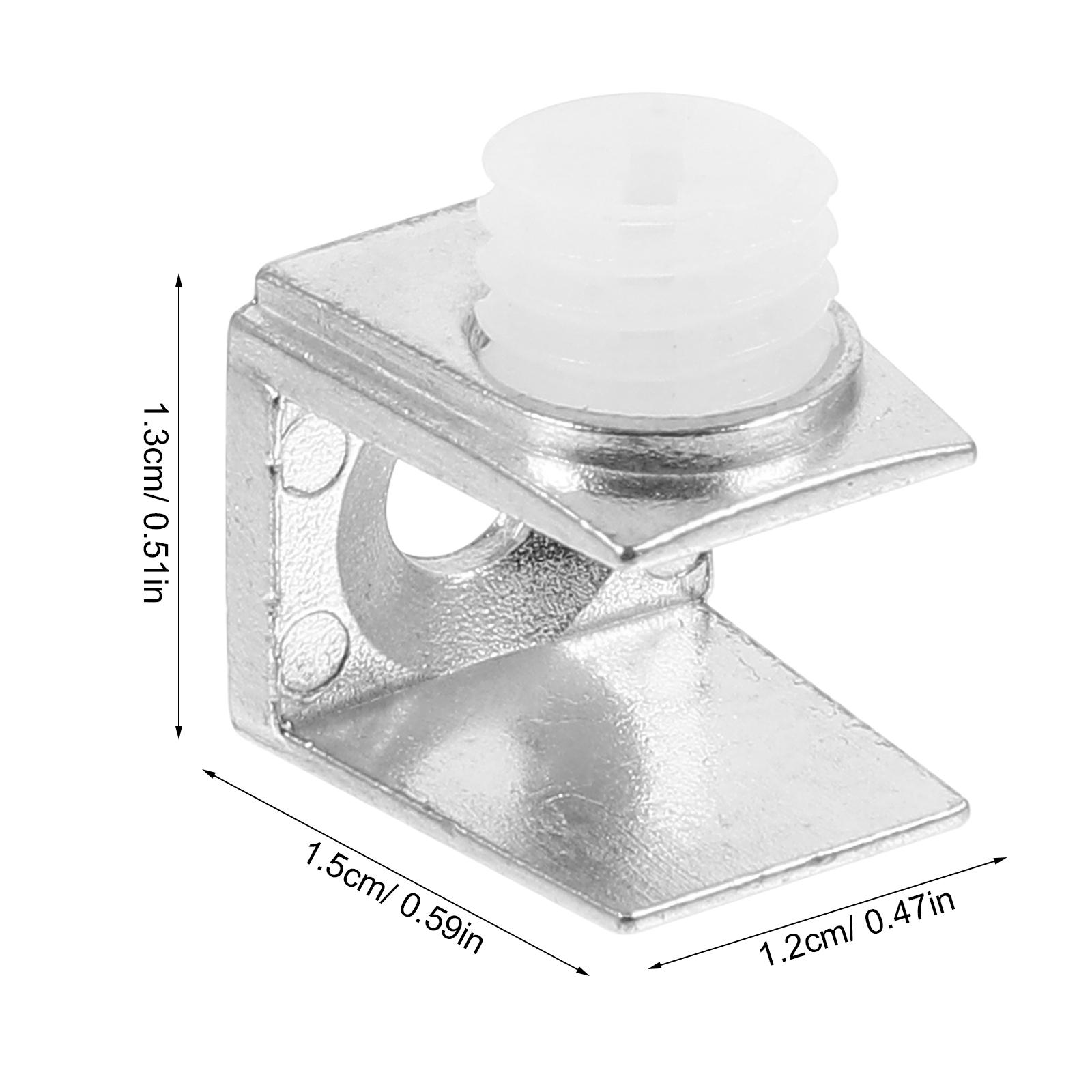 20 st glasfäste zinklegering duschklämma hållarklämmor skåpdörrar trappräcke stödram spegelhängare badkar