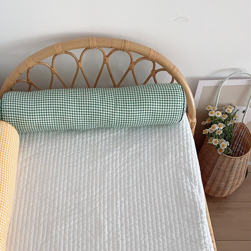 freundlicher Bett Kissen Bett Schutz Sicherheit Seite Schiene Kinderzimmer Dekor Babys Baumwolle Plaid Bett Stoßstange Dicke Weiche Krippe Schutz: Grün