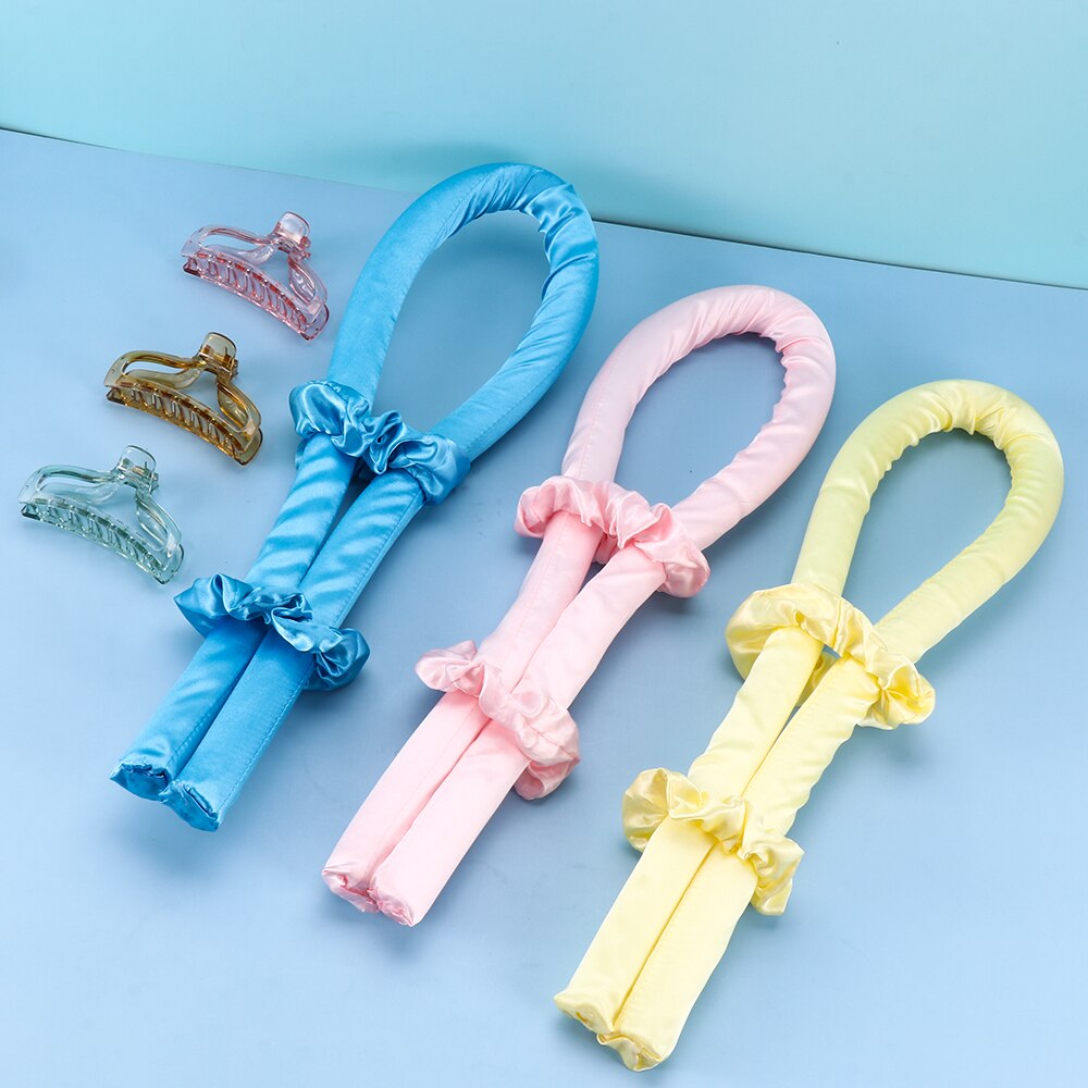 3/4pcs Heatless Lazy Curling Rod Headband Curler Set Soft Silk Ribbon Headband Wave Former Hair Curler Hair Styling Tools