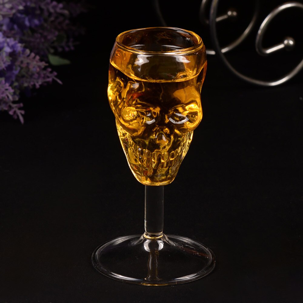 75ml gjennomsiktig ølvin kopp flaske glass hodeskalle kopp rødvin edru skjelett hodeskalle glass kjøkken bar glass  #1209