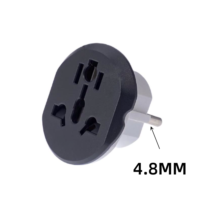 Usa til eu stikadapter fra australien usa storbritannien til eu euro korea universel rejseadapter hjemmestikadapter 2 -benet 4.8mm ac vægstikkontakt: Grøn