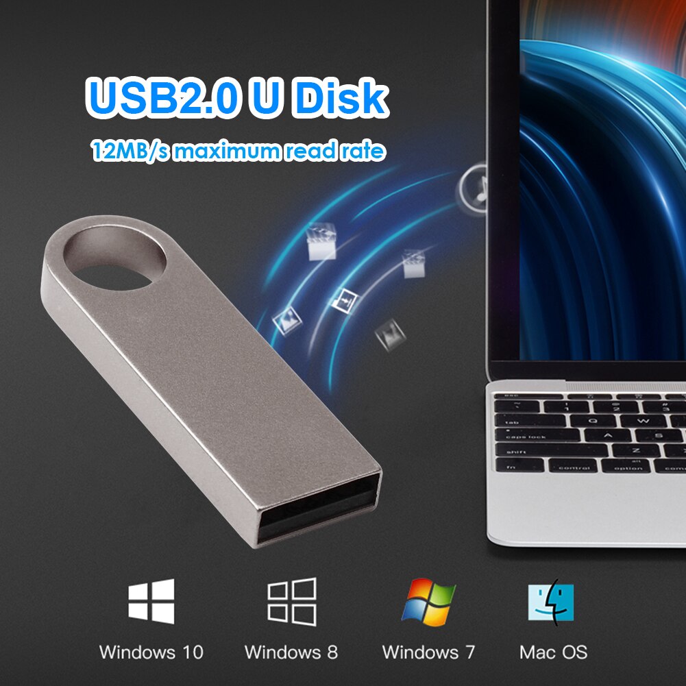 Pendrive Stick 64Gb 32Gb 16Gb 8Gb Usb Flash Drives Metalen Waterdichte Usb 2.0 Usb U Disk usb Opslag Apparaat Memory Stick