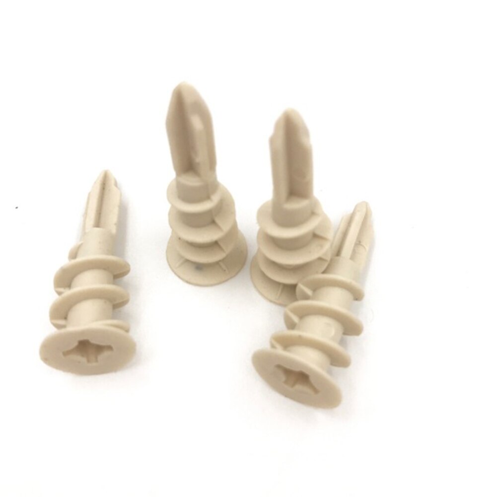 100pcs Plumbing Expansion Tube Curtain Tool Accessories Home Ribbed Nylon 6x33mm Wall Drywall Plasterboard Hardware Mini