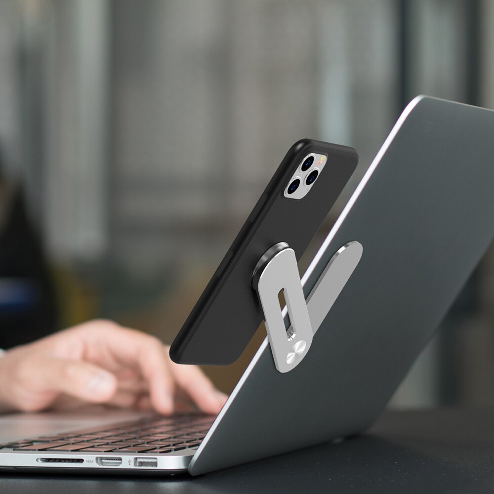 Folding Shrink Screen Side Mount Bracket Aluminum Magnet Phone Holder Screen Expansion Bracket For Tablet PC Laptop Monitor