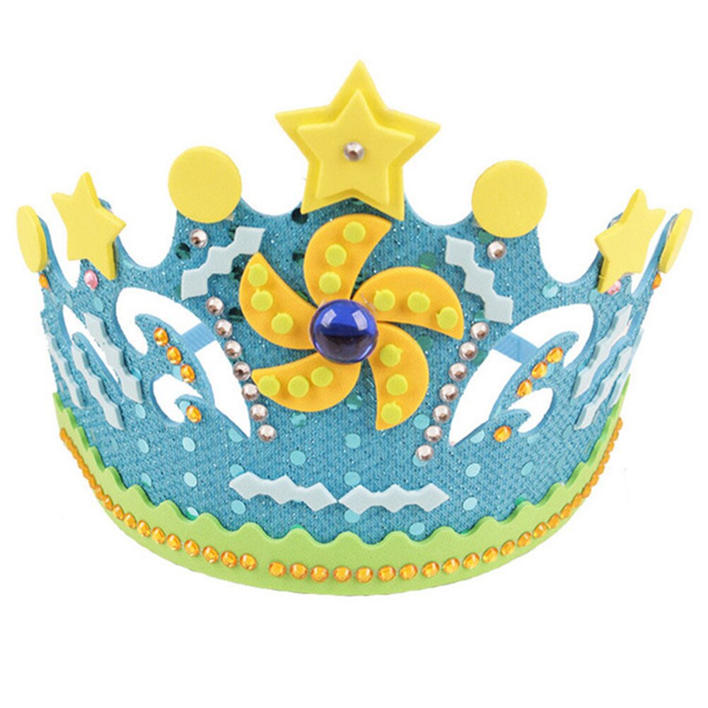 Enfants bricolage couronne jouet enfants fleurs étoiles EVA mousse papier paillettes couronne bricolage Art fait main artisanat jouet fête anniversaire chapeau