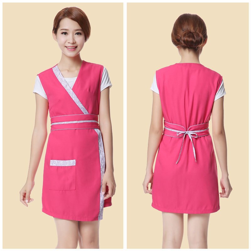 Schoonheidssalon zwart Schoonheidsspecialiste schort tuniek nail salon kunstenaar schort schort: rose red