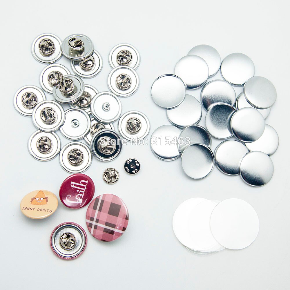 100 Sets 1-1/4 &quot;32Mm Vlinder Koppeling Terug Metal Alle Stalen Badge Button Maker Knop supply Materialen