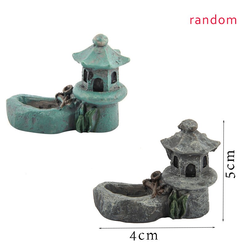 1 stk mini kunstig hus miniature bygning til fe haven mini håndværk miniatyr dekoration: 5