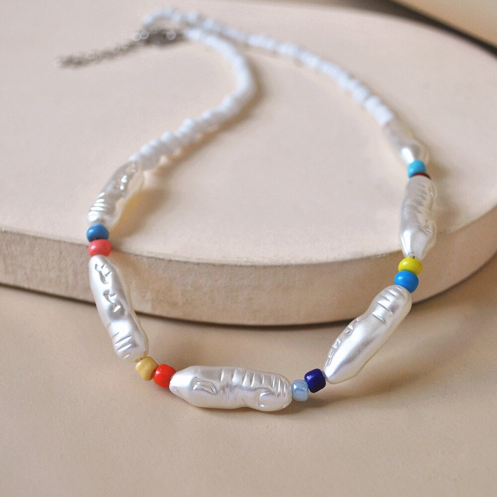 Yumfeel merk alfabet letter liefdesketting imitatieparel zaadkralen choker kettingen sieraden