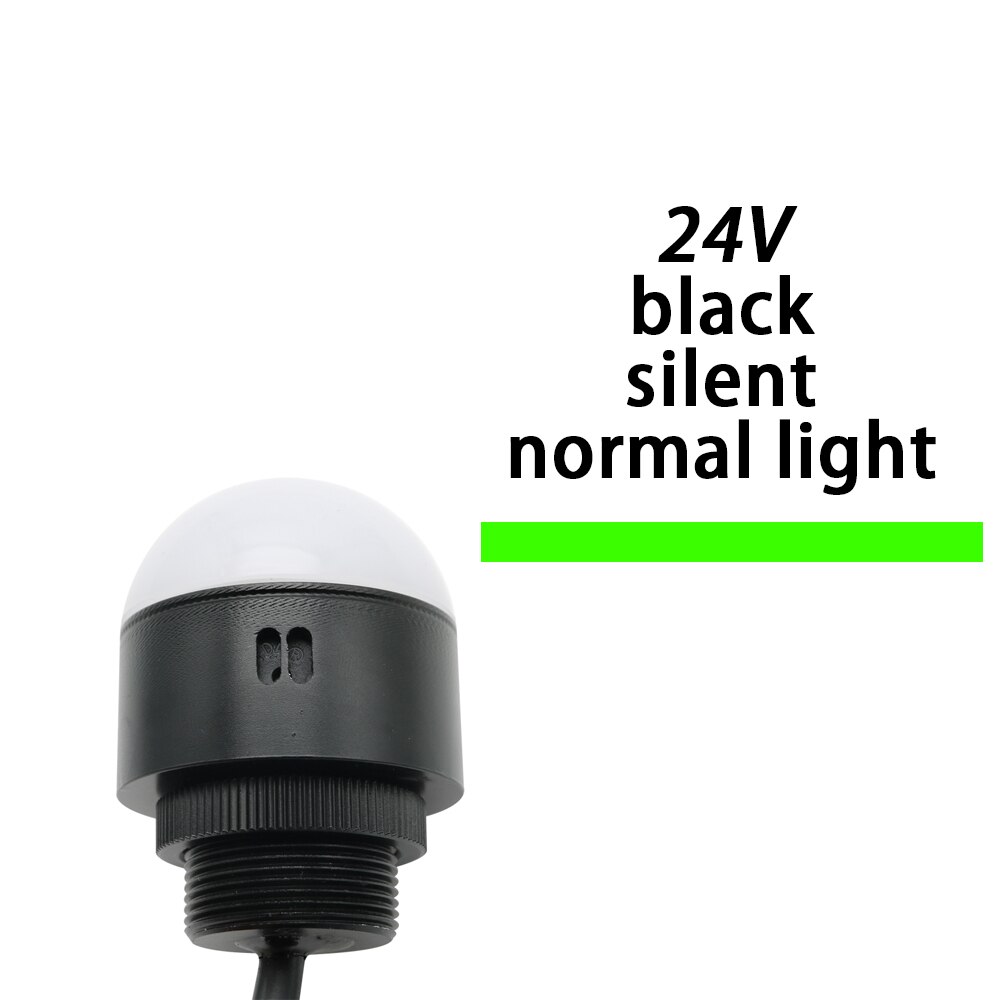 Buzzer lumineux tricolore 12V 24V, Machine-outil, étanche, demi-cercle, Signal lumineux d&#39;avertissement, petit équipement, LED rouge jaune vert: 24v b n