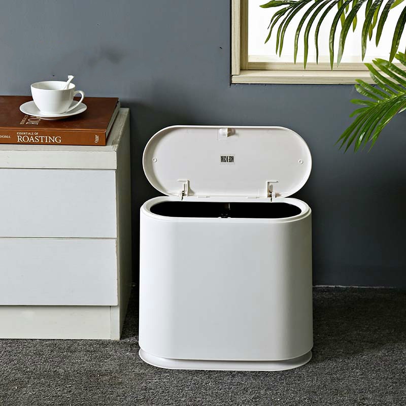 Trash can with household press type waste paper basket toilet quilted garbage bin domestic garbage disposal container ZP5161051