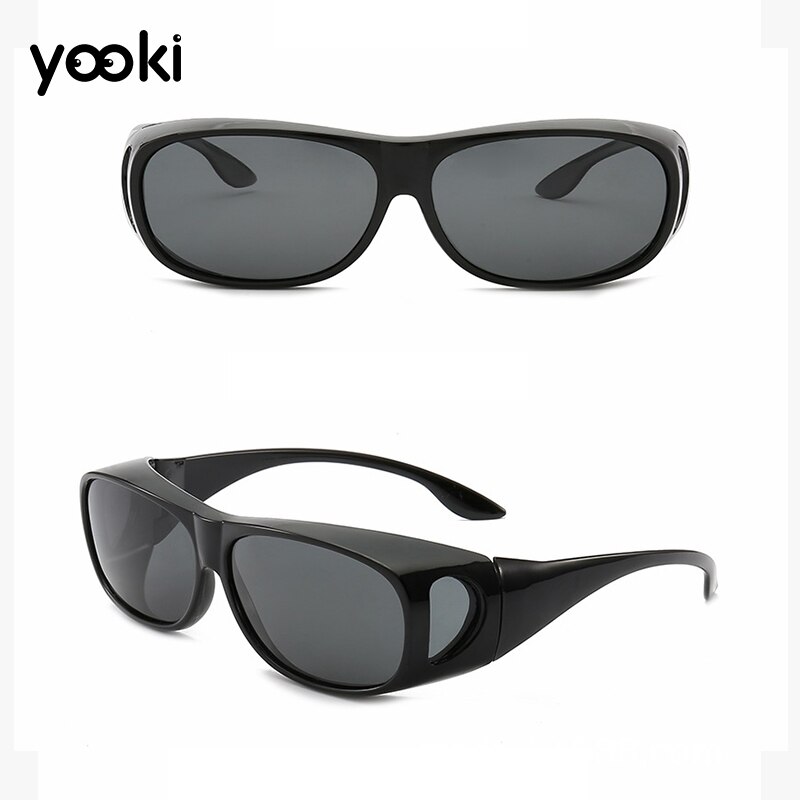 Fit Over Sunglasses Polarized Lens Cover Rx Glasses UV Protect Night Vision Optical Eyewear Driving Sunglasses: No 2