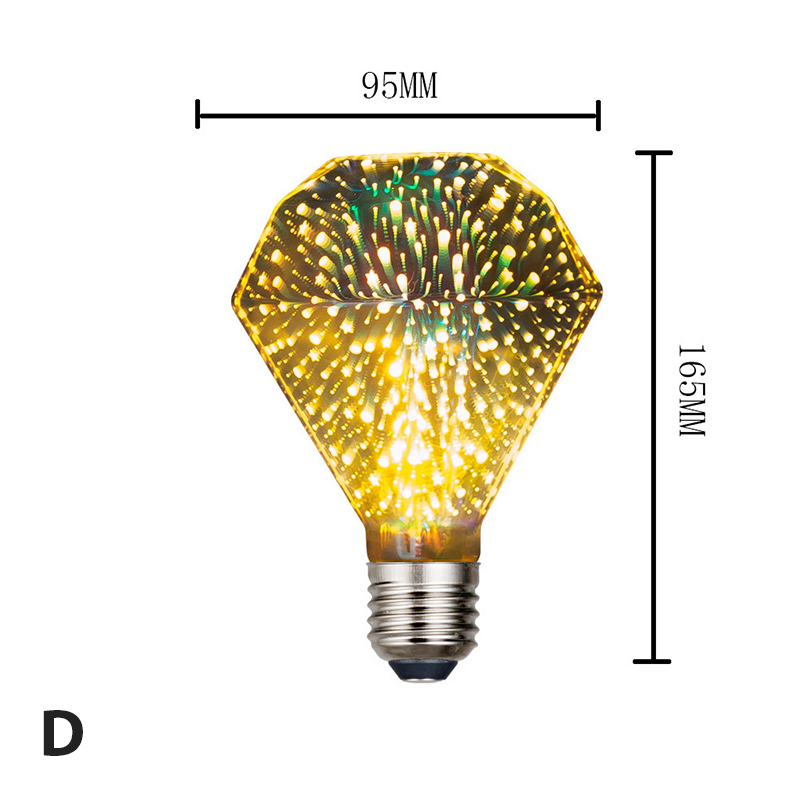 3D Decoratie Led Lamp E27 Lamp Ster Vuurwerk Lamp Nachtlampje