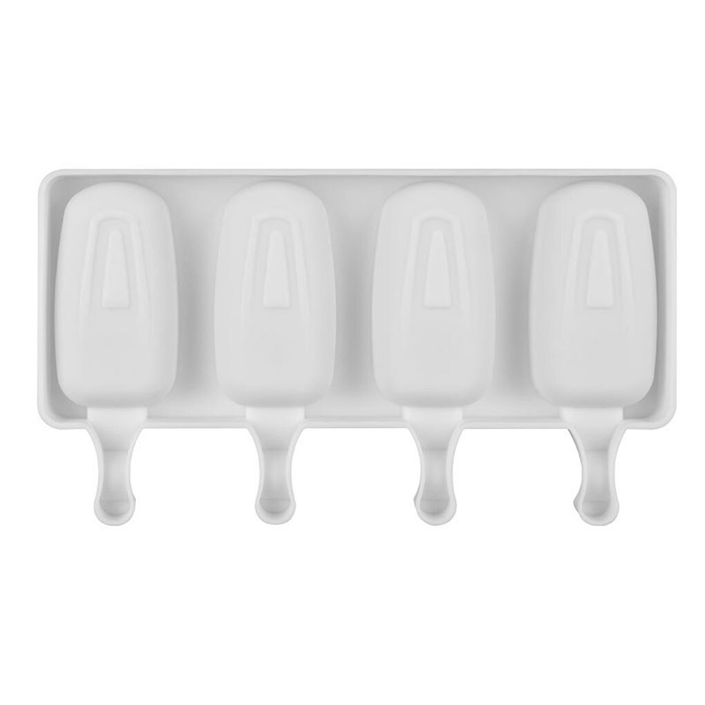 4 Cell Big Size Silicone Ice Cream Mold Popsicle Molds DIY Homemade Dessert Freezer Fruit Juice Ice Pop Maker Mould with Sticks