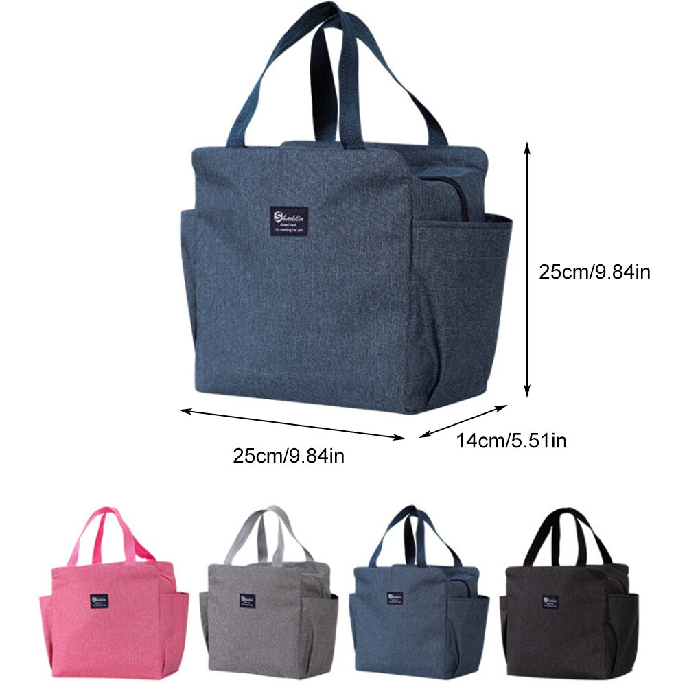 Draagbare Lunch Tas Thermische Geïsoleerde Lunch Box Tote Koeler Handtas Bento Pouch Diner Container School Voedsel Opslag Zakken
