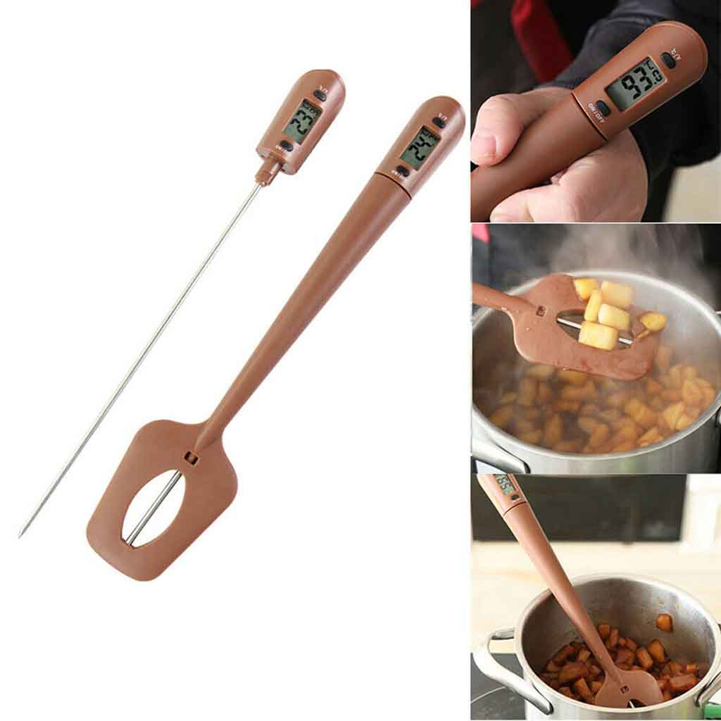 Digital Spatula Thermometer Cooking & Candy Temperature Reader & Stirrer in One Silicone electronic thermometer stirring food 20