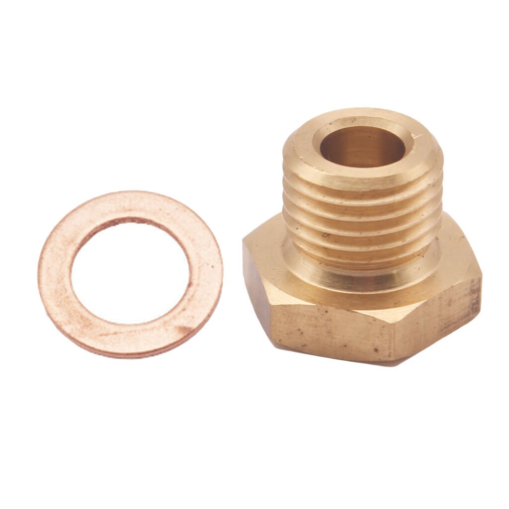 1/8" NPT Female To Metric M14x1.5 Male Oil Pressure Gauge Adapter BRASS
