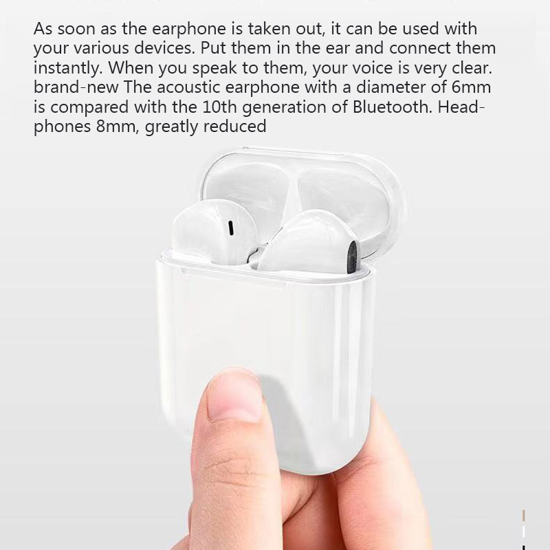 Auriculares inalámbricos Bluetooth i12 TWS con micrófono, auriculares estéreo intrauditivos, auriculares Bluetooth, auriculares deportivos para juegos para Xiaomi