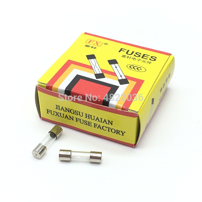 100PCS 5*20MM GLASS Quick Blow FUSE 5*20 Fast Blow insurance tube 5X20MM 250V 0.1A/0.5A/1A/2A/3A/4A/5A/6A/7A/8A/10A/15A/20A