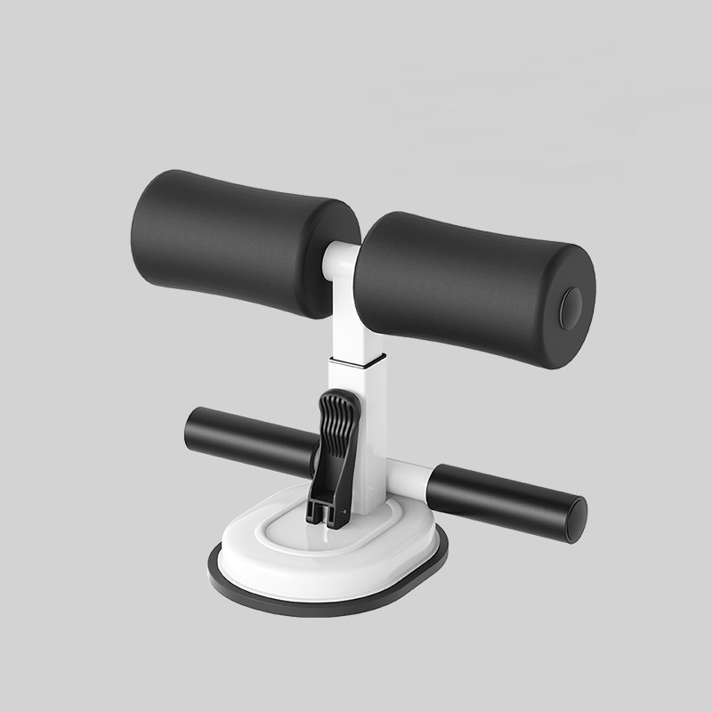 Sit-up bar buikspiertraining fitness sit-up assistent hulpmiddel thuisgym stretchapparatuur zelf-aanzuigend sit-up apparaat: Zwart-wit