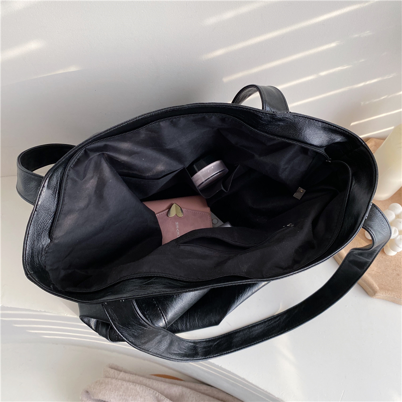 Burminsa Vintage grande capacité sac à bandoulière souple femmes bureau dames grand travail sacs à main de en cuir PU fourre-tout sacs