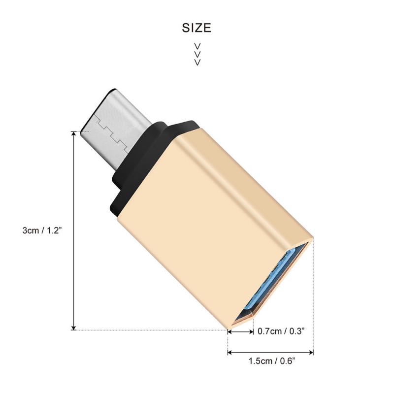 Type C OTG Male Adapter to USB 3.0 A OTG Female Converter USB 3.0 Function White and Black Data Sync OTG Adapter for Macbook