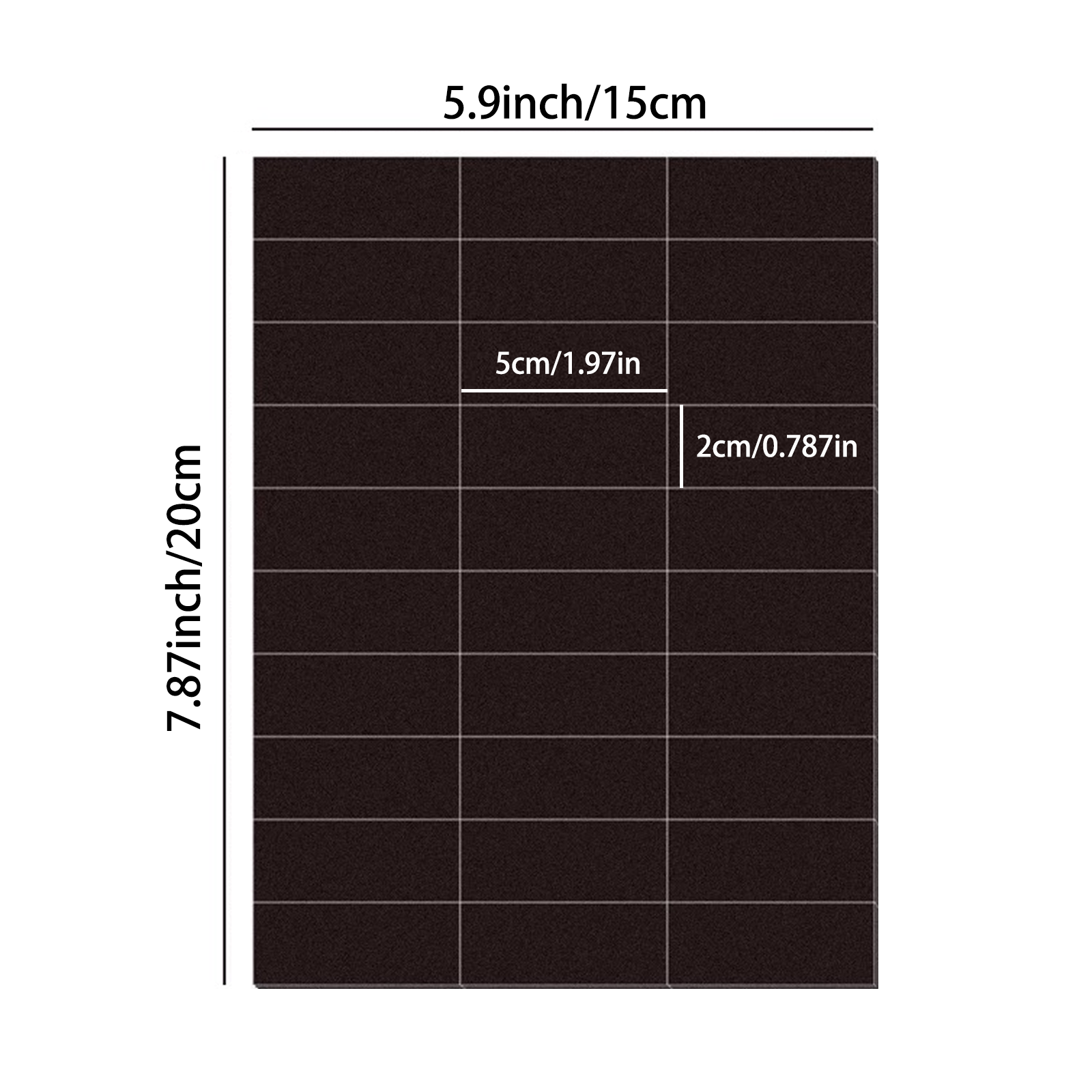60 Stück/einstellen 2 x 5 cm flexibel selbstklebende Magnetblätter, Mini-Kühlschrankmagnete und magnetische Speicheretiketten