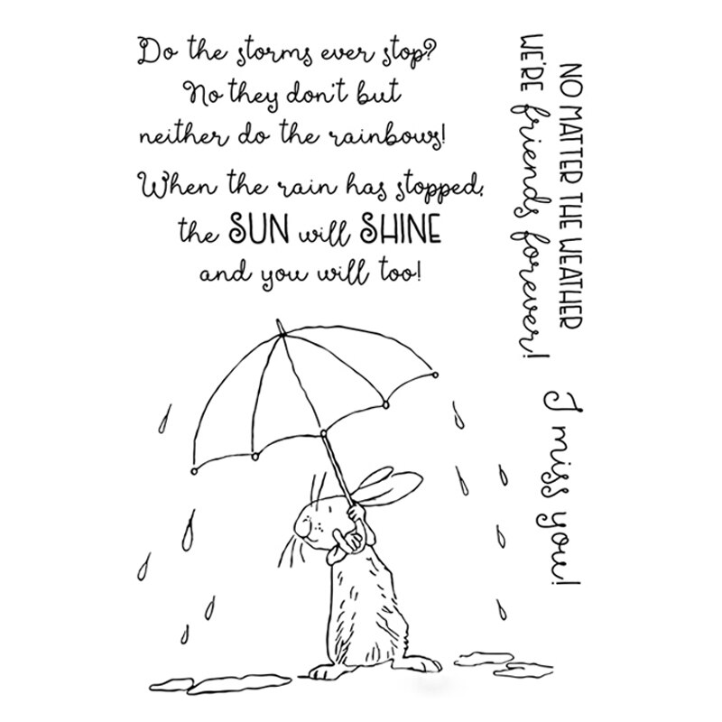 All Weather Friends Transparent Stamps and Dies for DIY Scrapbooking Paper Cards Making Crafts Supplies Clear Stamps: Stamps