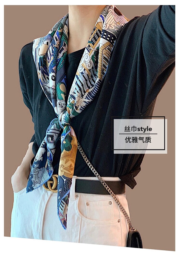 100%  silke skjerf sjal wraps bydyr trykk silke skjerf foulard 35 "  x 35 "