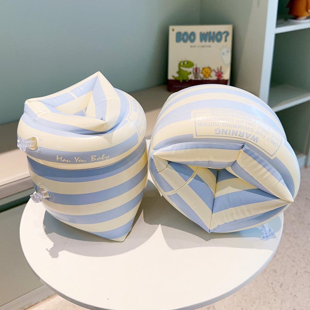 Manguitos circulares para brazo flotante, bolsa de aire doble, flotadores inflables para piscina, equipo de natación con estampado de PVC para adultos y niños, 1 par