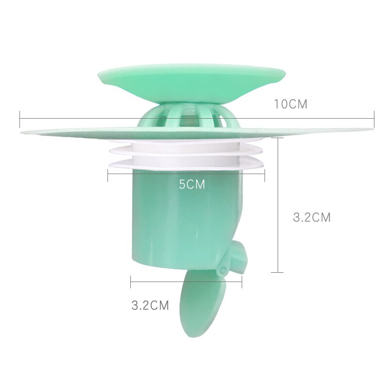 Tapón de silicona para desagüe de suelo tapón para bañera, baño, cocina, lavabo, colador, lavabo, desodorizador de agua, novedad: 1 Pcs laurel-green