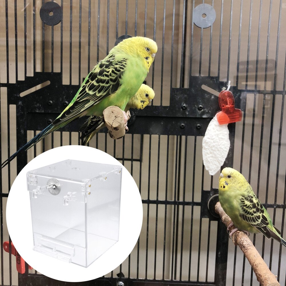 1Pc Transparent Bird Bathtub Hanging Bird Bath Basin Bird Shower Supply