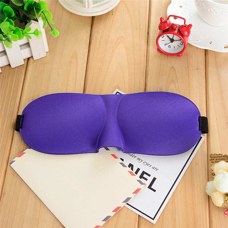 Maska robić spania męska lub damska, 1 sztuka, 3D, naturalna, przepaska, na oczy, kobiety, mężczyźni, miękkie, przenośne, opaska, podróżna: Fioletowy