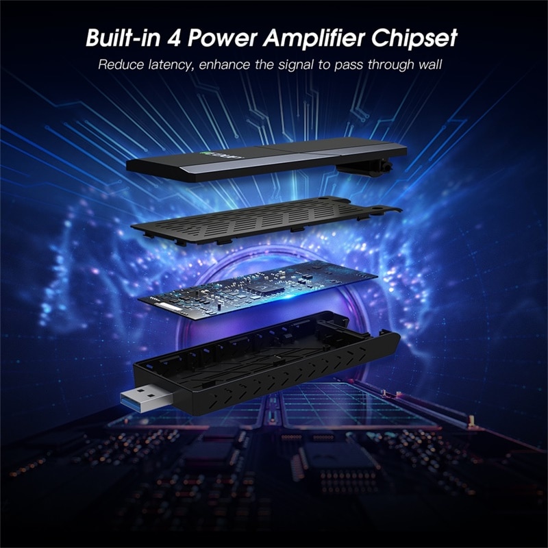 Edup Usb Wifi Adapter 1900Mbps 2.4G/5Ghz Antenne Usb 802.11ac Ethernet Wifi Dongle Usb Draadloze Netwerk kaart Pc Wifi Ontvanger