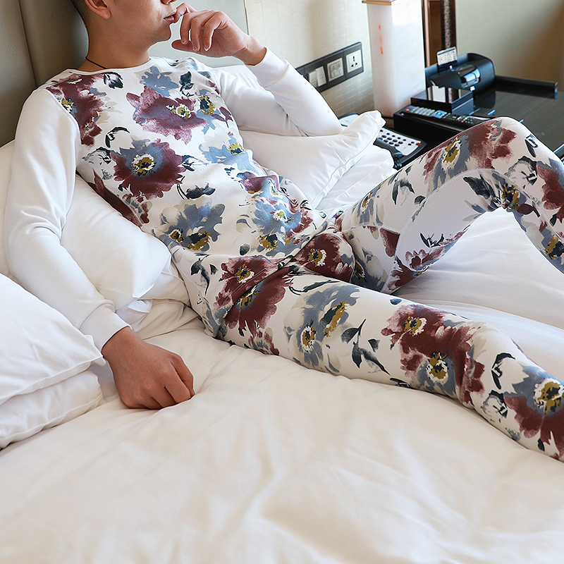 Pantalon thermique en coton pour homme, leggings longs de