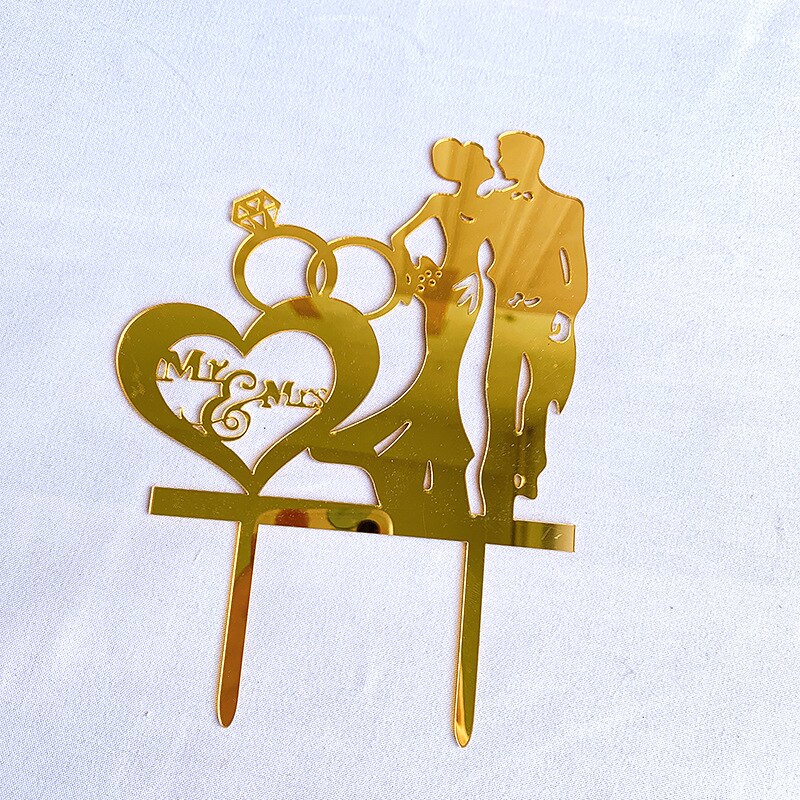 Acryl bruidstaart topper bruid bruidegom dhr. mevr. jubileum verjaardag kus hart taart toppers koppel taart dessert decoratie feest doe het zelf: Liefhebbers van goud en diamant