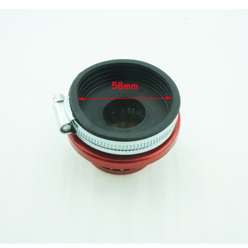 Filtro de aire rojo de 58mm para Mini Moto de Gas motocicleta Motocrass motocicleta motorizada bolsillo Pit Dirt Bike