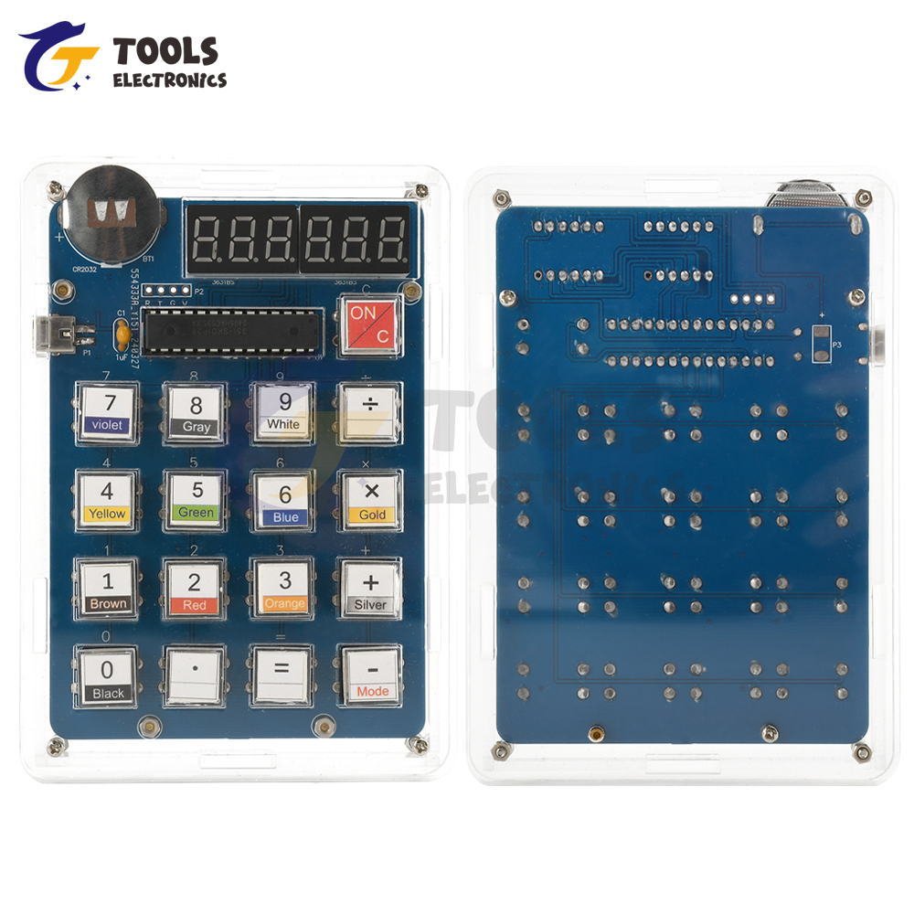 6--- sifret kalkulatorsett, gjør-det-selv-loddeøvelsessett, mcu-loddeopplæringe, eksperimentøvelse, gjør-det-selv-loddeprosjekt, elektronikksett