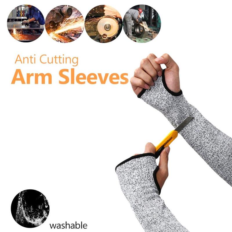1 stk mærke sikkerhedsarm ærme anti cut punkteringssikker beskyttelses bracers protector sport drive work håndled fitness armbånd