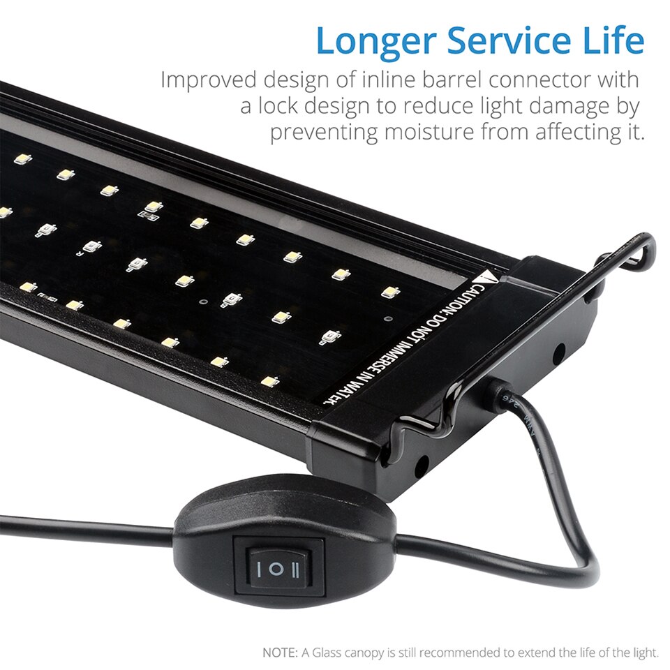 NICREW ClassicLED Plus Aquarium Licht Gesamte Spektrum Aquarium Lampe für Süßwasser Aquarien erweiterbar Dimmbare Anlage Wachsen Lampe