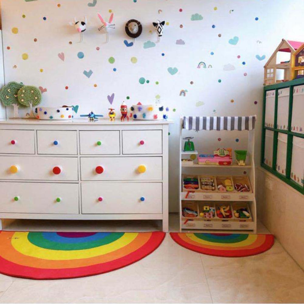 Children's Rainbow Mat Carpet Non-slip Soft and Beautiful Floor Door Mat Cushion Decorative Photography Props