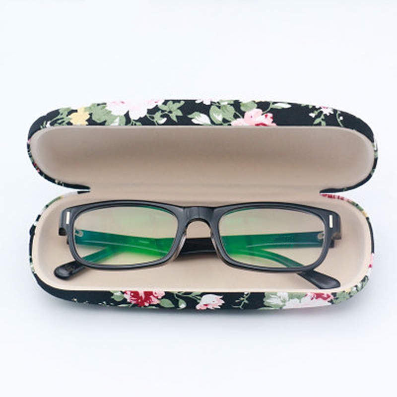 Unisex Draagbare Brillenkoker Doos Print Bloemen Bril Zakken Leesbril Doos Eyewear Protector Storage Brillen Container