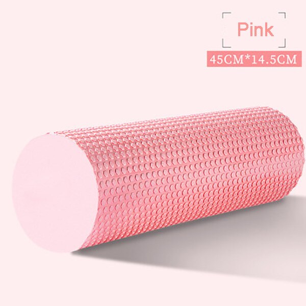 Yoga Pilates Yoga Block Pilates EVA Foam Roller Massage Roller Muscle Tissue Fitness Gym Yoga Pilates Workout Fitness Exercise: Pink45 x 14.5