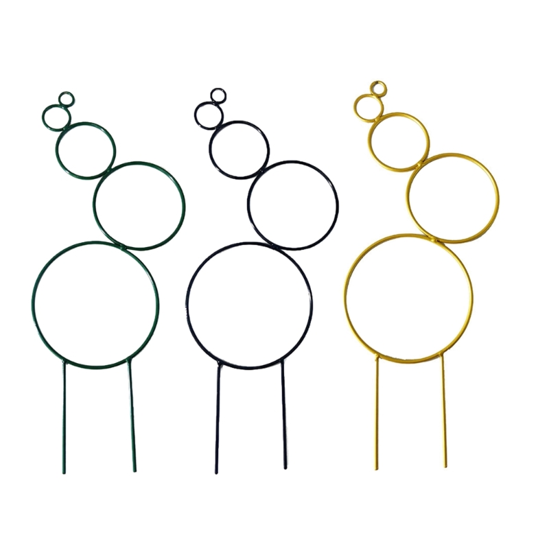 Treliça trepadeira redonda 14 polegadas, metal, ferro, estrutura suporte para jardim, varanda, planta, treliça