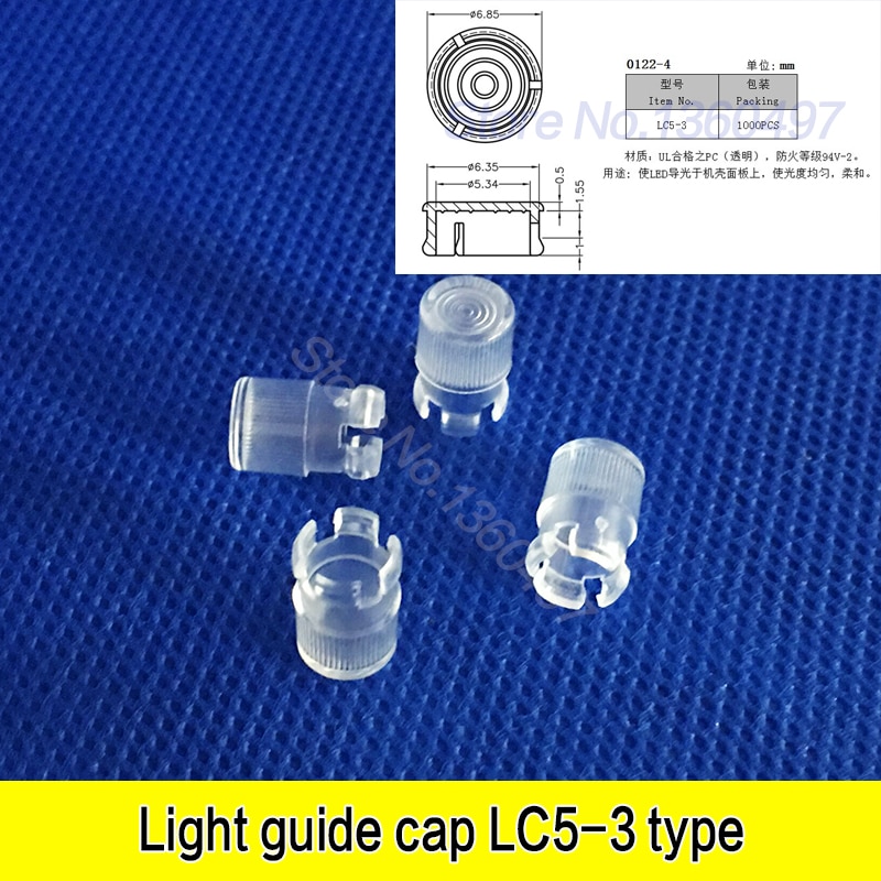 5mm lysdioder gennemsigtig styresøjle beskyttelseshætte  lc5-3 lysdiode lyshætte beskyttelsesdæksel