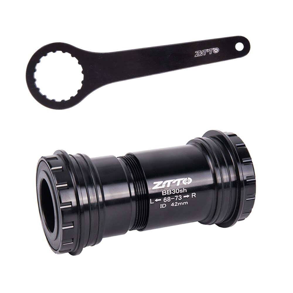 ZTTO BB30sh Bottom Brackets CERAMIC BB30 24mm Adapter Bicycle Press Fit Axle for MTB Road Bike Parts Dual Silicone Seal BB30sh: BB30sh Bk and tool